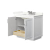 Custom image for White with Brushed Nickel Trim / Giotto Quartz / No Mirror