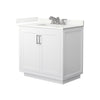 Custom image for White with Brushed Nickel Trim / Giotto Quartz / No Mirror
