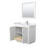 Custom image for White with Brushed Nickel Trim / White Cultured Marble / 34