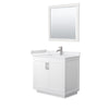Custom image for White with Brushed Nickel Trim / White Cultured Marble / 34