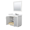 Custom image for White with Brushed Nickel Trim / White Cultured Marble / 34