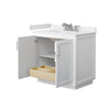Custom image for White with Brushed Nickel Trim / White Cultured Marble / No Mirror