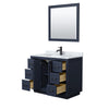 Custom image for Dark Blue with Matte Black Trim / White Carrara Marble / 34
