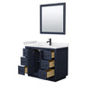 Custom image for Dark Blue with Matte Black Trim / White Cultured Marble / 34