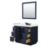 Custom image for Dark Blue with Matte Black Trim / White Cultured Marble / 34