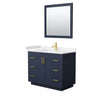 Custom image for Dark Blue with Brushed Gold Trim / Carrara Cultured Marble / 34