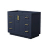 Custom image for Dark Blue with Brushed Gold Trim / No Mirror