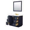 Custom image for Dark Blue with Brushed Gold Trim / Giotto Quartz / 34
