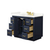 Custom image for Dark Blue with Brushed Gold Trim / Giotto Quartz / No Mirror