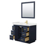 Custom image for Dark Blue with Brushed Gold Trim / White Quartz / 34