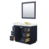 Custom image for Dark Blue with Brushed Gold Trim / White Quartz / 34