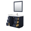 Custom image for Dark Blue with Brushed Nickel Trim / Carrara Cultured Marble / 34