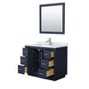 Custom image for Dark Blue with Brushed Nickel Trim / White Carrara Marble / 34