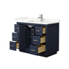 Custom image for Dark Blue with Brushed Nickel Trim / Giotto Quartz / No Mirror