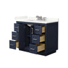 Custom image for Dark Blue with Brushed Nickel Trim / Giotto Quartz / No Mirror