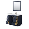 Custom image for Dark Blue with Brushed Nickel Trim / White Cultured Marble / 34
