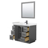Custom image for Dark Gray with Matte Black Trim / Carrara Cultured Marble / 34