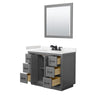 Custom image for Dark Gray with Matte Black Trim / Carrara Cultured Marble / 34