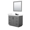 Custom image for Dark Gray with Matte Black Trim / Carrara Cultured Marble / 34