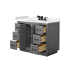 Custom image for Dark Gray with Matte Black Trim / Carrara Cultured Marble / No Mirror