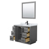 Custom image for Dark Gray with Matte Black Trim / White Carrara Marble / 34