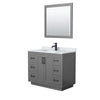 Custom image for Dark Gray with Matte Black Trim / White Carrara Marble / 34
