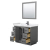 Custom image for Dark Gray with Matte Black Trim / White Cultured Marble / 34