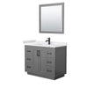 Custom image for Dark Gray with Matte Black Trim / White Cultured Marble / 34
