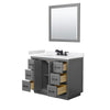 Custom image for Dark Gray with Matte Black Trim / White Cultured Marble / 34