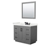 Custom image for Dark Gray with Matte Black Trim / White Quartz / 34