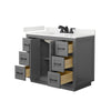 Custom image for Dark Gray with Matte Black Trim / White Quartz / No Mirror