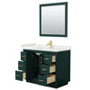 Custom image for Green with Brushed Gold Trim / White Quartz / 34