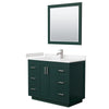 Custom image for Green with Brushed Nickel Trim / Carrara Cultured Marble / 34