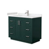Custom image for Green with Brushed Nickel Trim / Carrara Cultured Marble / No Mirror