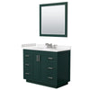 Custom image for Green with Brushed Nickel Trim / Carrara Cultured Marble / 34