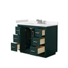 Custom image for Green with Brushed Nickel Trim / Carrara Cultured Marble / No Mirror