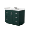 Custom image for Green with Brushed Nickel Trim / Carrara Cultured Marble / No Mirror