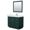 Custom image for Green with Brushed Nickel Trim / White Cultured Marble / 34