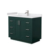Custom image for Green with Brushed Nickel Trim / White Cultured Marble / No Mirror