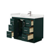 Custom image for Green with Brushed Nickel Trim / White Quartz / No Mirror