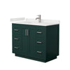 Custom image for Green with Brushed Nickel Trim / White Quartz / No Mirror