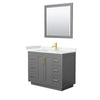 Custom image for Dark Gray with Brushed Gold Trim / Carrara Cultured Marble / 34
