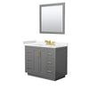 Custom image for Dark Gray with Brushed Gold Trim / Carrara Cultured Marble / 34