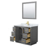 Custom image for Dark Gray with Brushed Gold Trim / White Carrara Marble / 34