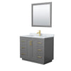 Custom image for Dark Gray with Brushed Gold Trim / White Carrara Marble / 34