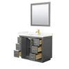 Custom image for Dark Gray with Brushed Gold Trim / Giotto Quartz / 34