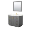 Custom image for Dark Gray with Brushed Gold Trim / Giotto Quartz / 34