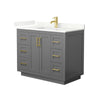 Custom image for Dark Gray with Brushed Gold Trim / Giotto Quartz / No Mirror
