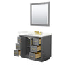 Custom image for Dark Gray with Brushed Gold Trim / Giotto Quartz / 34