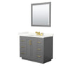 Custom image for Dark Gray with Brushed Gold Trim / Giotto Quartz / 34
